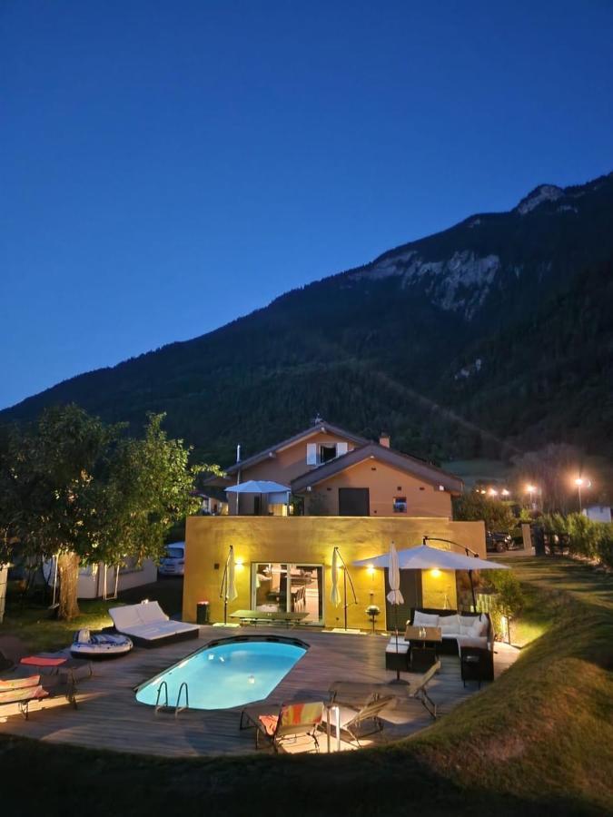 Appartement Moderne Avec Terrasse Et Piscine A Chatel Sur Bex Luaran gambar